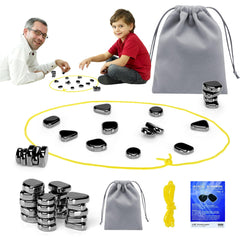 Magnetic Chess Game Stones, Magnetic Effect Chess Set Battle Chess, Educational Checkers Game, Portable Chess Board Party Supplies for Family and Travel Gathering