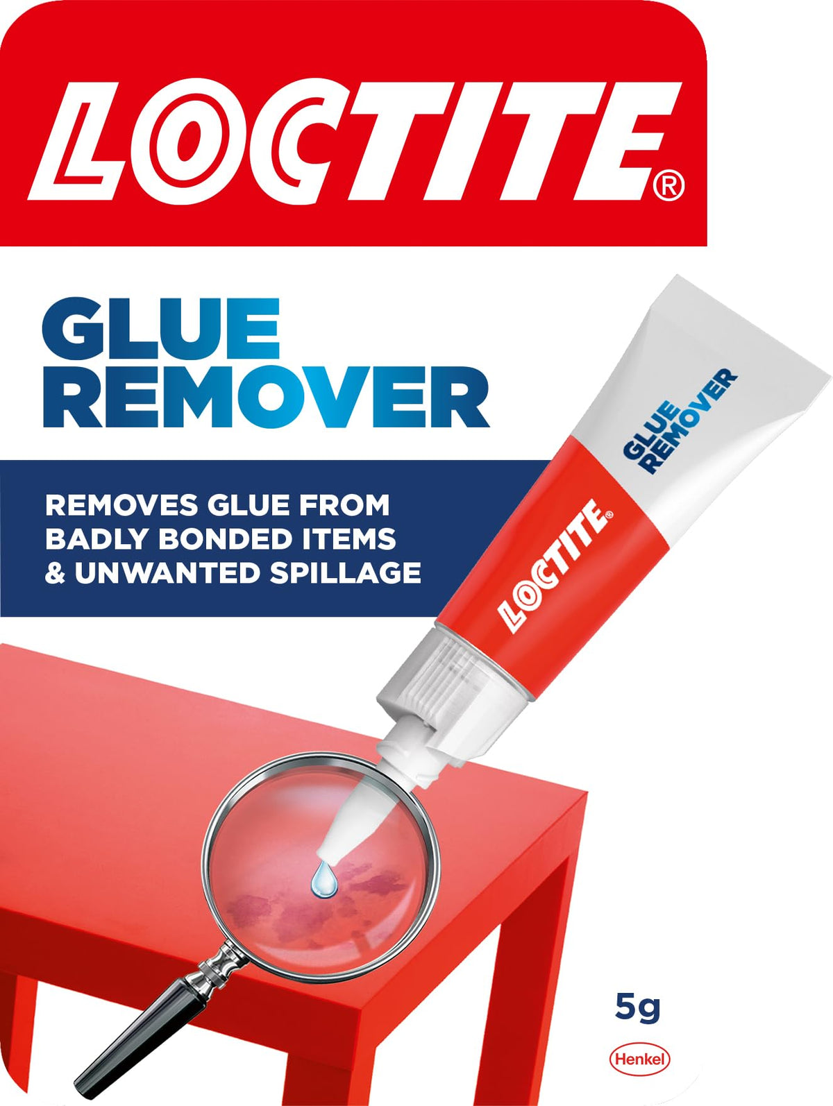 Loctite Glue Remover, Effective Adhesive Remover for Correcting Badly Bonded Items, Practical Sticker Remover for a Range of Surfaces, 1 x 5g