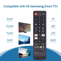 Samsung BN59-01315B Remote Control: Compatible with 4K UHD HDR QLED TVs, Quantum TVs, and All Samsung Models