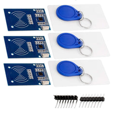 AZDelivery 3 x RFID Kit - MFRC522 Compitabile with RC522 RF IC Card Reader Sensor Module, RFID Chip Key Ring and S50 Card 13.56MHz, Compatible with Arduino and Raspberry Pi including E-Book!