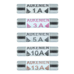 AUKENIEN 5 Values 100pcs BS1362 Fuse 1A 3A 5A 10A 13A 240V 1 3 5 10 13 Amp 240 Volt Fuses Assorted Household UK 6.3x25 mm 0.248x0.984 Inch Ceramic Tube Fuses Assortment Kit for Mains Plug