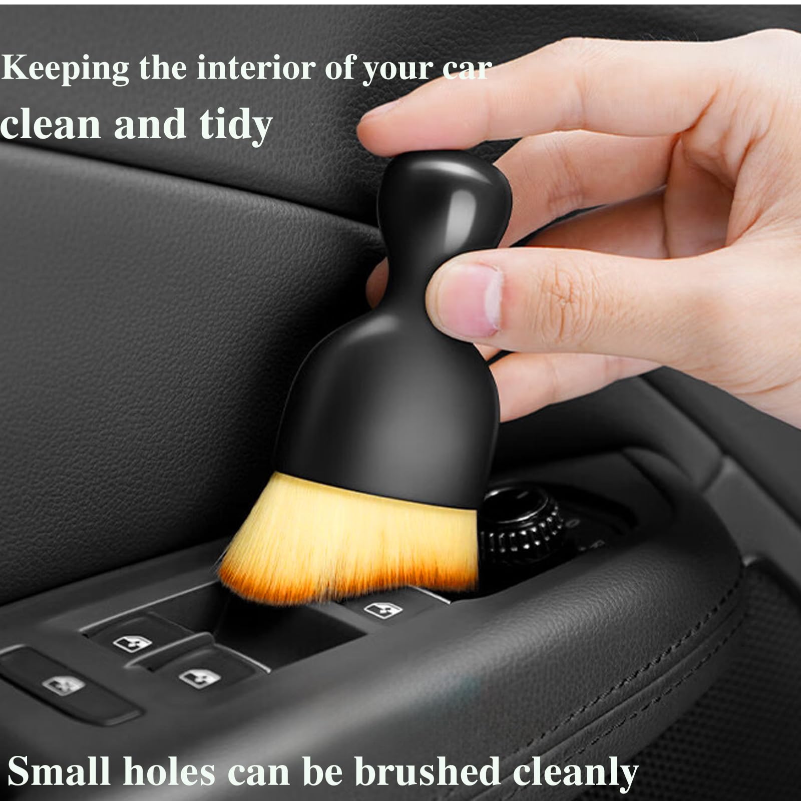 2pcs Car Interior Dust Sweeping Soft Brush, Ultra Soft Bristle Car Interior Detailing Brush,Interior Dusting Brush, Scratch Free Car Brush Interior Car crevice Dust Brush