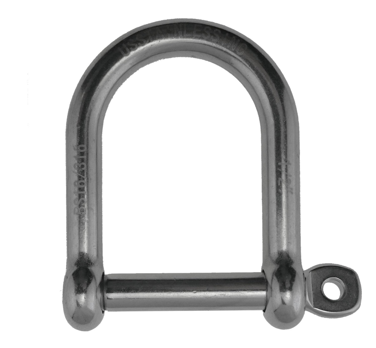 Stainless Steel 316 Wide D Shackle 1/2 inches (12mm) Marine Grade