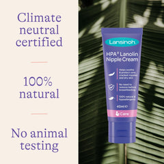 Lansinoh HPA Lanolin Nipple Cream for sore nipple & cracked skin, 100% natural single ingredient, breastfeeding essential, tasteless, odourless, hospital bag, moisturising, 40ml