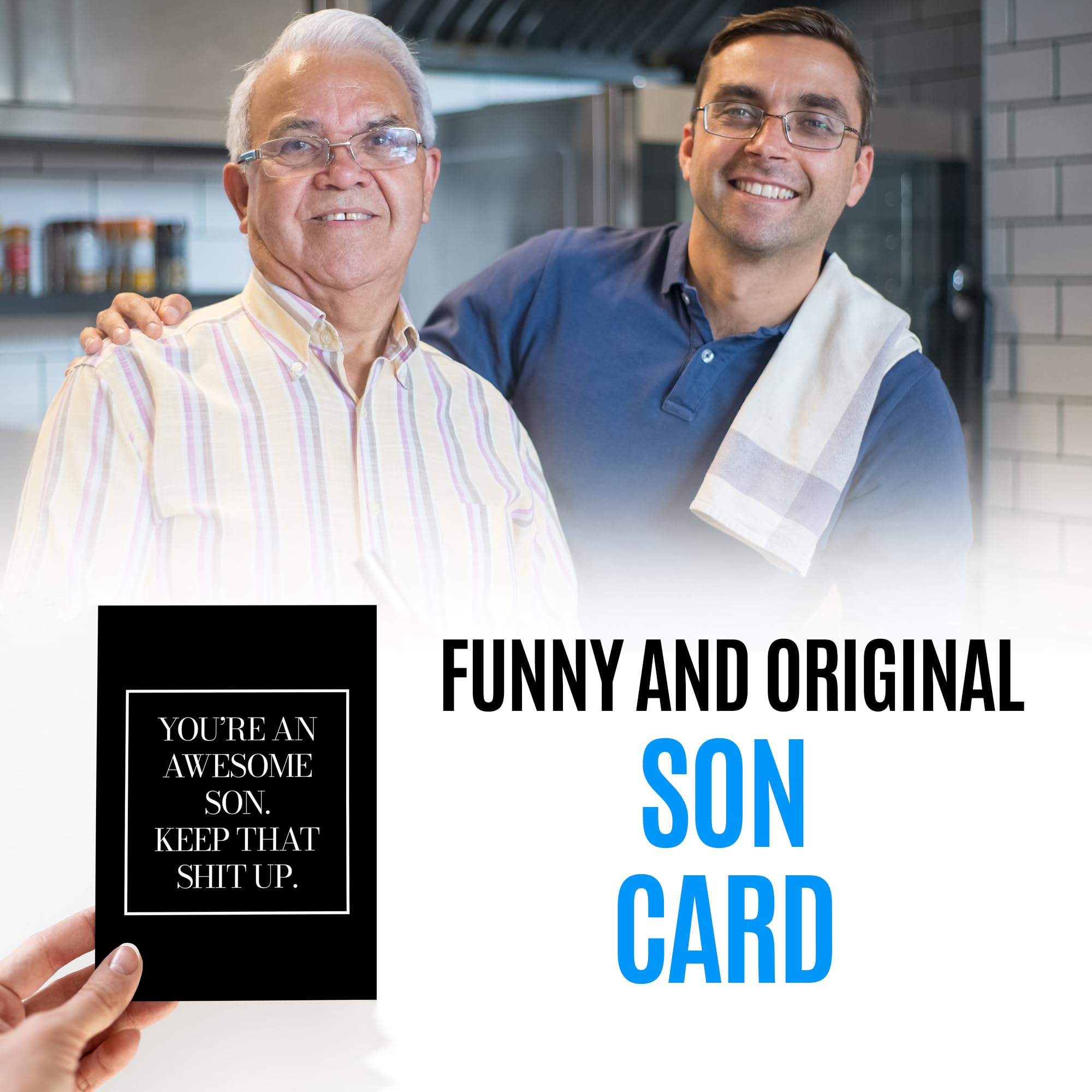 Son Birthday Card - Birthday Card Son in law - Graduation Card for Son - Son Card - Birthday Card for Son Adult - Happy Birthday Son - Funny Card for Son - Father's Day Card for Son - Stepson Card