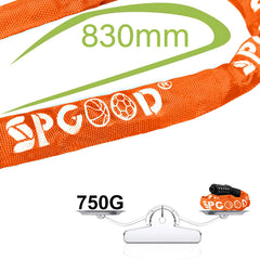 SPGOOD Bike Locks Heavy Duty/Bicycle Chain/Cycling Lock (14 Colors) 5-Digits Codes Resettable 100,000 Codes for Bike Cycle, Moto, Door, Gate Fence 830mm Length