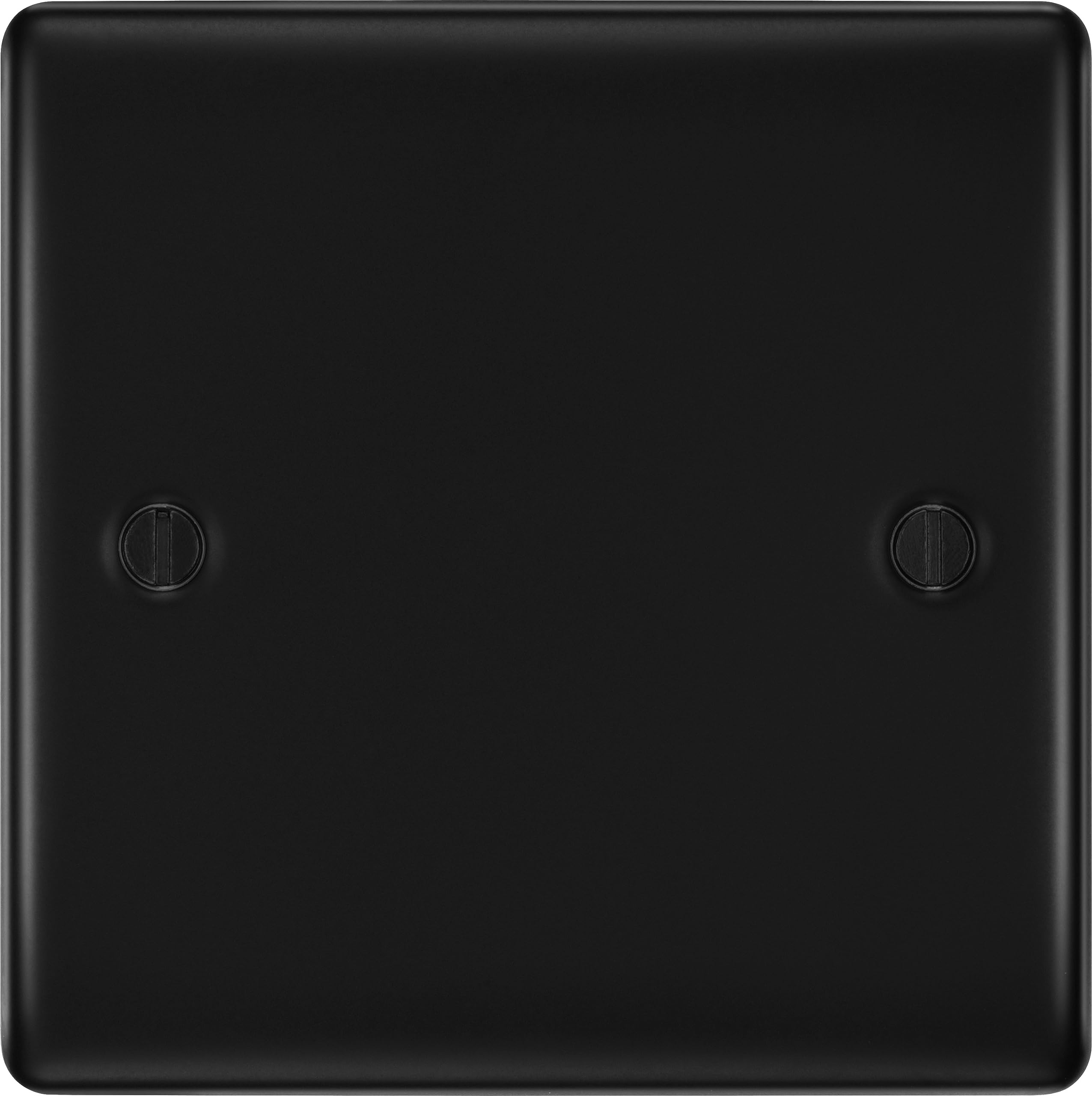 BG Electrical Single Blank Plate, Matt Black