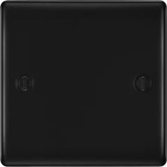 BG Electrical Single Blank Plate, Matt Black