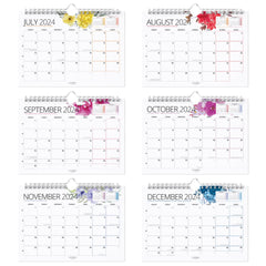 Wall Calendar 2024/25 Colour Calendar - 18 Month Calendar Planner 2024 - Wall Calendar 2024 UK - Month To View 2024-2025 Calendar Now to Dec 2025 - A4 Landscape Calendar for Home, Office