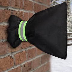 Dokon 2Pcs Large Outside Tap Cover with Reflective Strip, Outdoor Tap Cover for Winter, Waterproof & Thickened Tap Jacket, Tap Cosy Cover Protects Your Tap from Freezing Bursting - Black