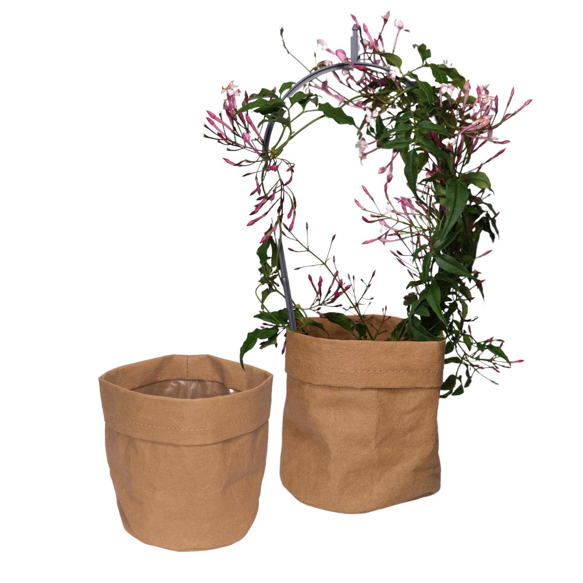 Milam London Indoor Plant Pot Cover/Washable Kraft Paper Plant Bag Container for Planting & Storage/Eco-Friendly Gifts/Biodegradable Plant Pots/Succulent Plant Pot/Flower Pots Indoor / 13cm