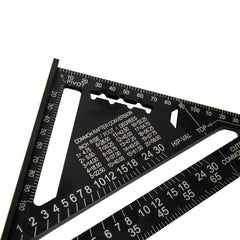 Beslands Rafter Square Metric 7 inch, Aluminum Carpenters Roofing Square, Metric Woodwork Square,Triangle Ruler Protractor