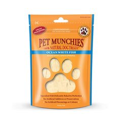 Pet Munchies Ocean White Fish Dog Treats, Healthy Dog Chews with Natural Real Meat, Low in Fat and High in Protein 100g