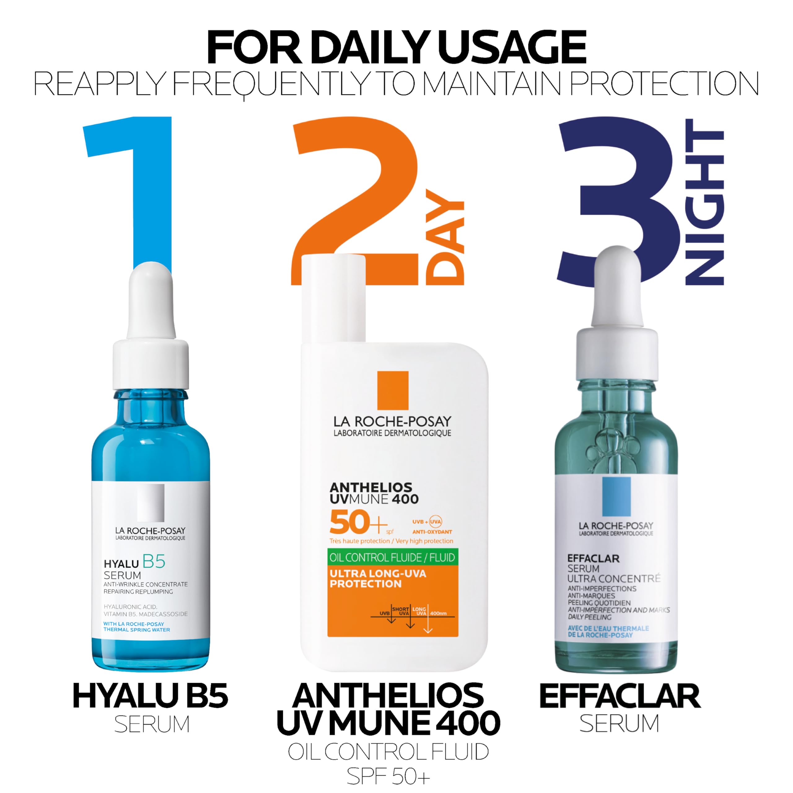 La Roche-Posay Anthelios Uvmune 400 Oil Control Invisible Fluid SPF50and For Oily, Blemish-Prone Skin