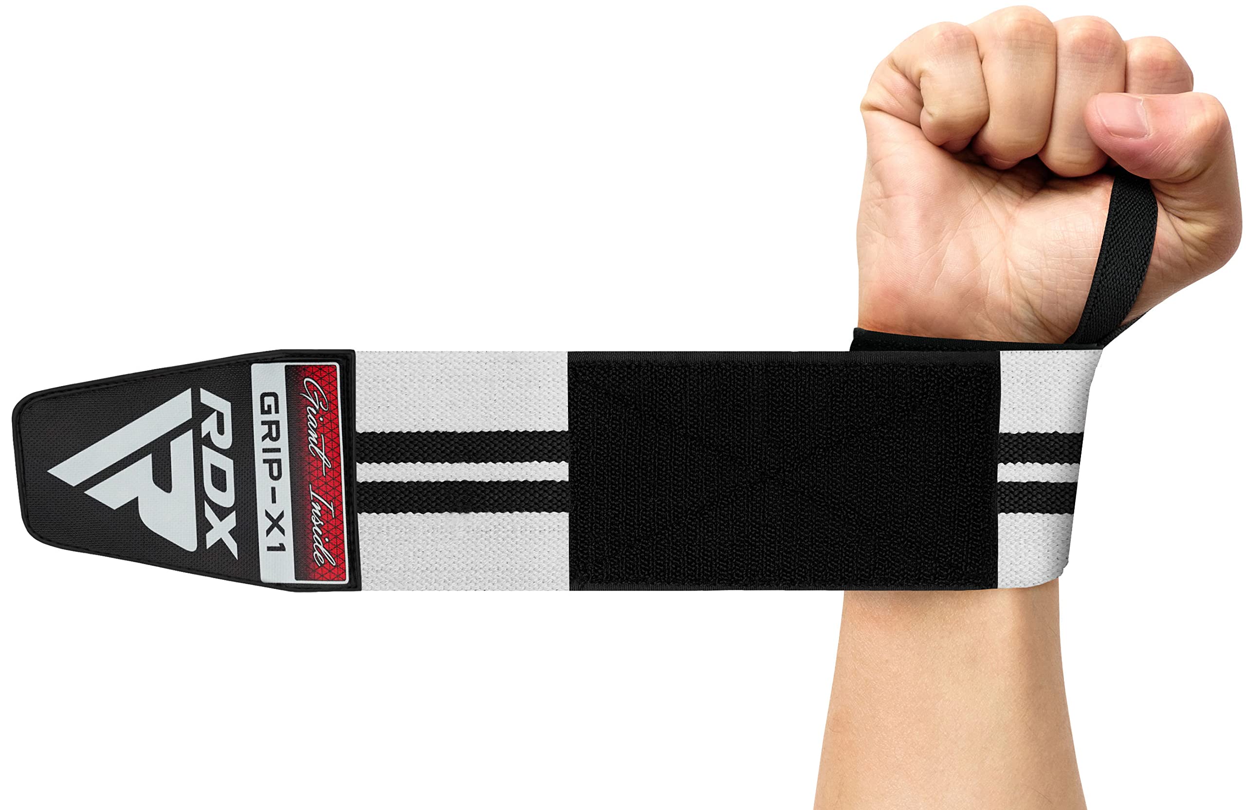 RDX Weight Lifting Wrist Wraps Support, IPL USPA Approved, Elasticated Pro 18” Cotton Straps, Thumb Loop, Powerlifting Bodybuilding Fitness Strength Gym Training WOD Workout, Gymnastics Calisthenics