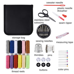 RFWIN Travel Sewing Kit 72pcs Needle and Thread Kit, Portable Mini Sewing Supplies for Beginner   Kids   Home and Emergency Use
