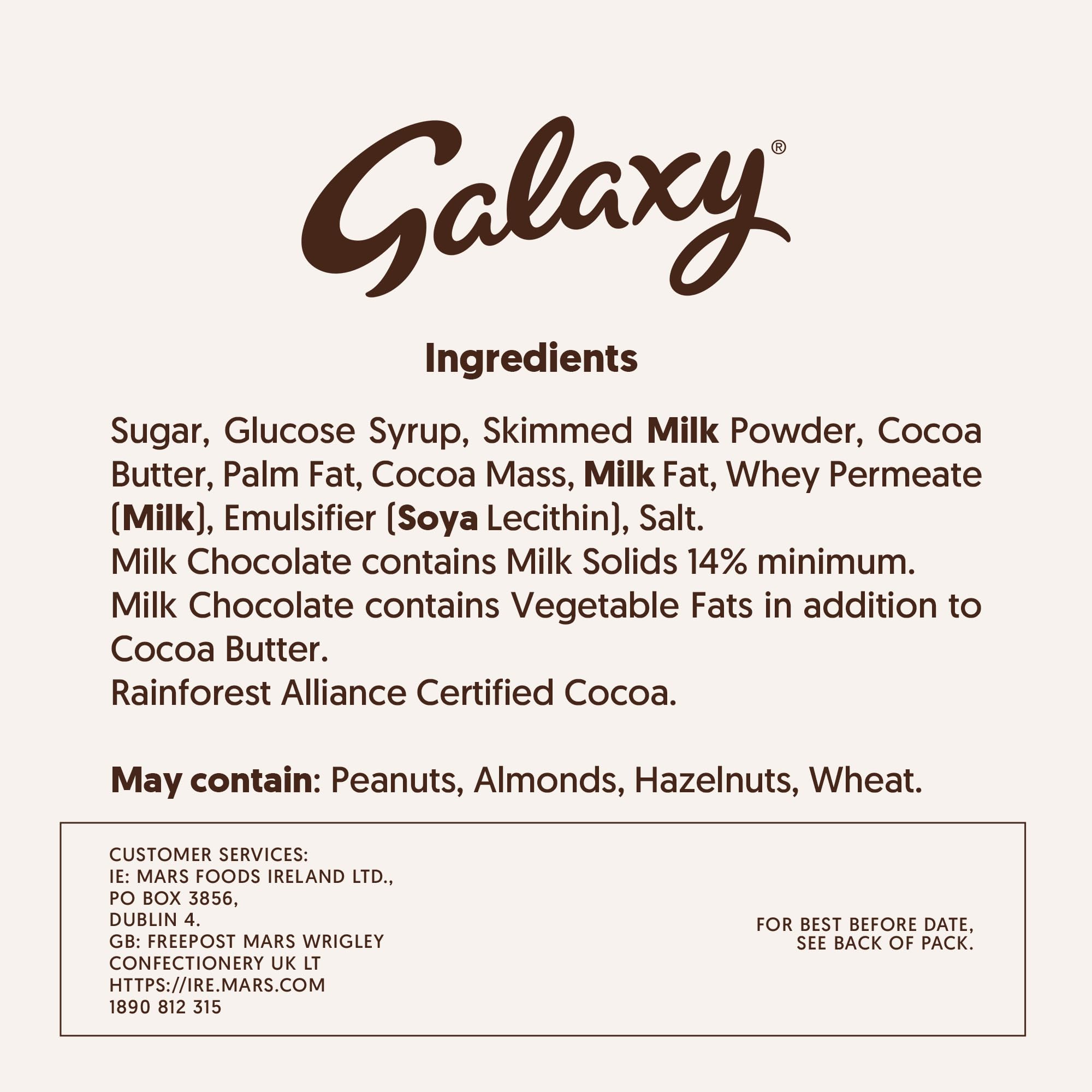 Galaxy Smooth Caramel & Milk Chocolate Bar 135g (Pack of 5)