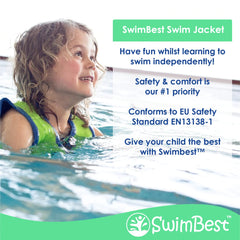 SwimBest Swim Vest - Swim Jacket/Buoyancy Aid with Safety Strap for ages 1.5-7 years old with Removeable Floats (Power of Flowers, Medium)