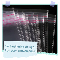 SUBTAVIK 100 Pcs Small Cellophane Bags, Resealable Clear Cellophane Bags Self-Adhesive Small Sweet Bags for Cookie, Sweet, Jewelry, Gifts and Hairpin (9x14cm/3.5x5.5inch)