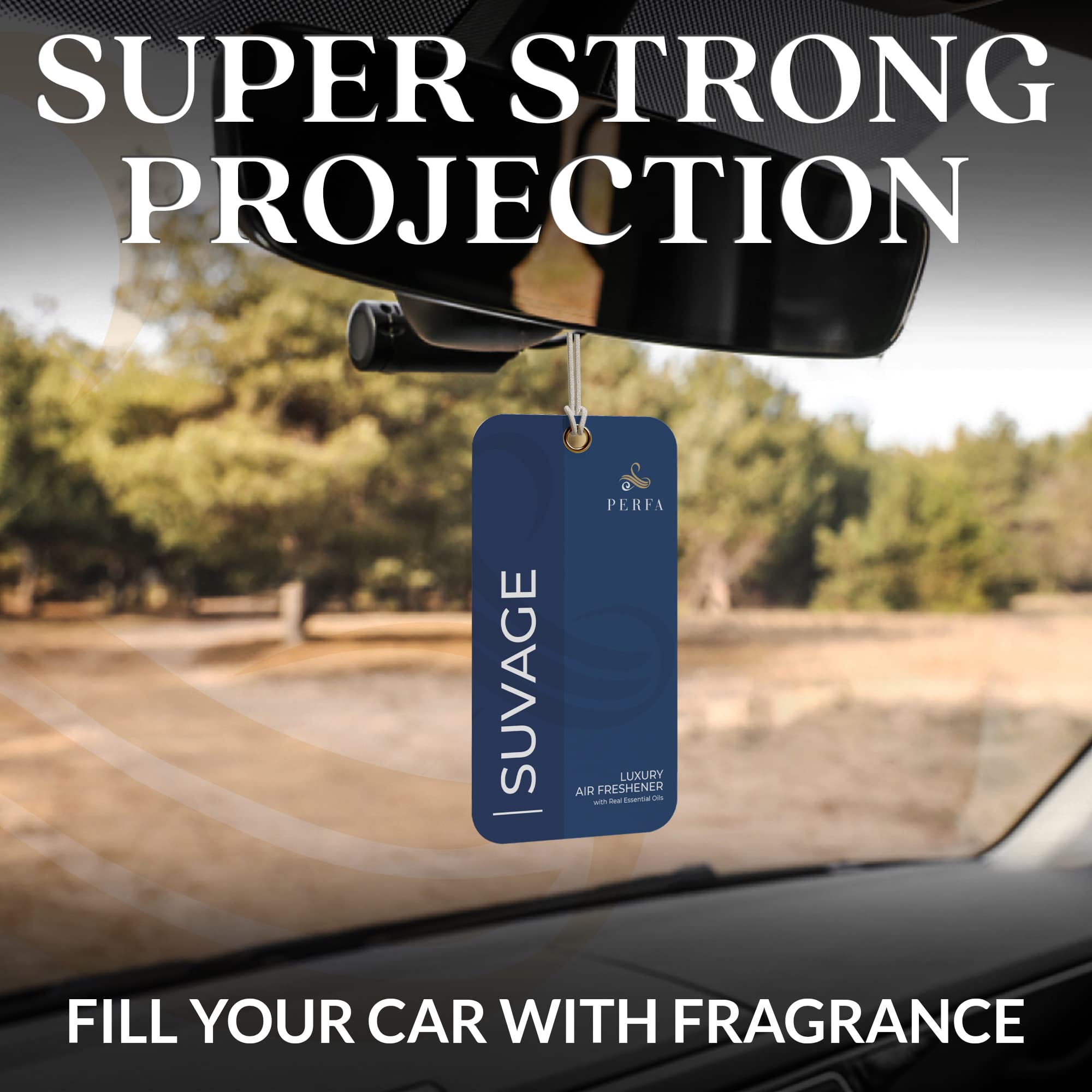 Savage Disposable Card Freshener for Men   Car Scents Air Freshener with Sauvage Fragrance   Strong Car Perfume Air Freshener with Odour Eliminating Technology   Suvage by Perfa