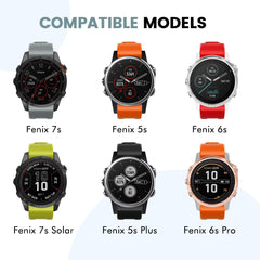 ISABAKE Strap for Garmin Fenix 7s/Fenix 6s/Fenix 5s, 20mm Silicone QuickFit Strap for Fenix 7s Solar, Fenix 6s Pro, Fenix 5s Plus