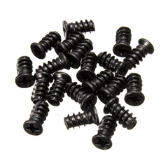 FEVERWORK 20Pcs Computer PC Case Cooling Fan Mount Screws Black For Fans 60mm 80mm 120mm