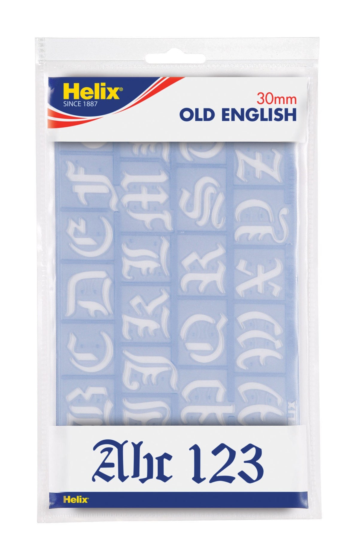 Helix 30mm 3cm Old English Letter Stencil Set