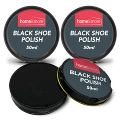 SOL 3pk Black Shoe Polish   50ml Tins Black Boot Polish   Black Leather Shoe Polish with Beeswax & Carnauba Wax for lasting Shine & Care   Black Polish Shoes