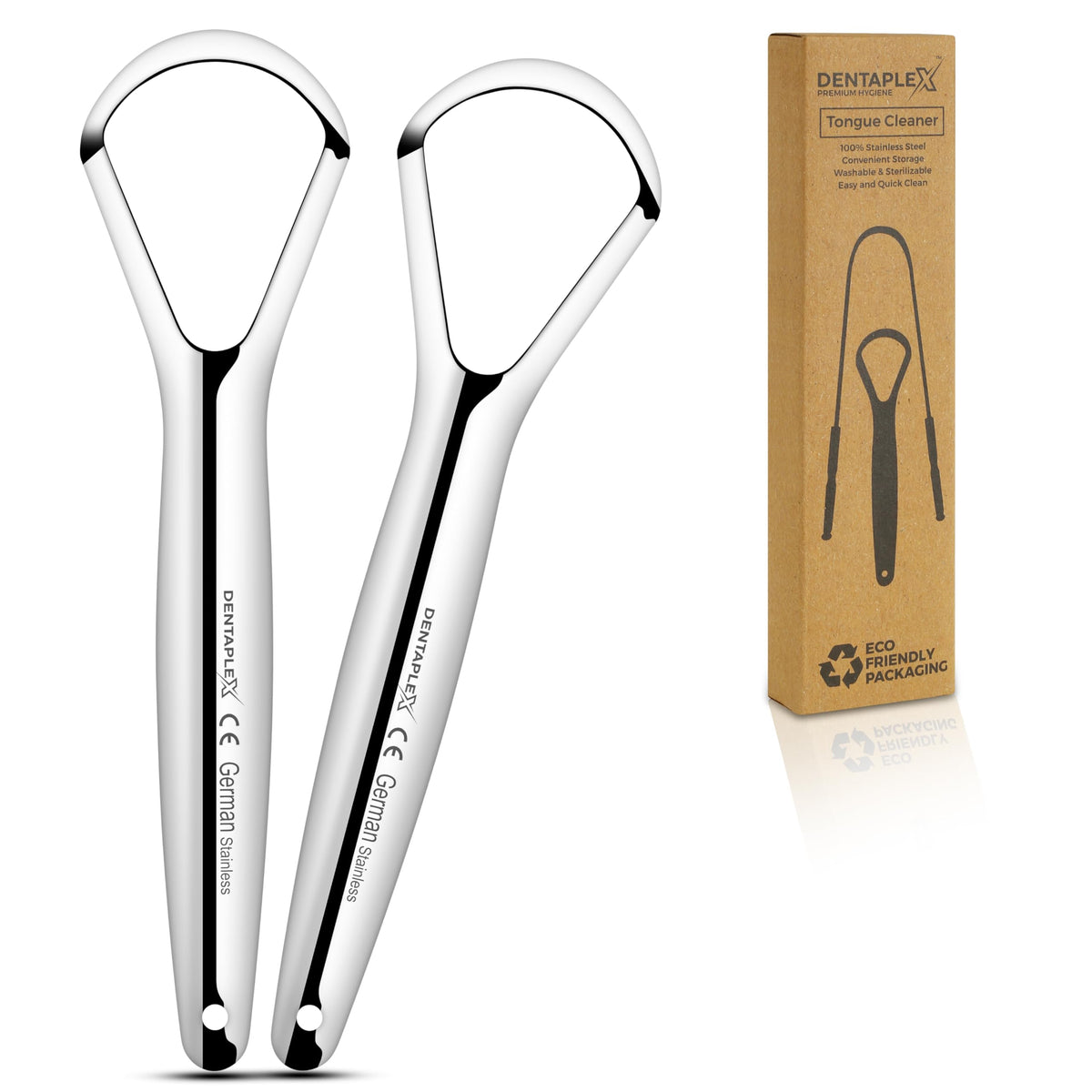 Tongue Scraper Metal Stainless Steel Tongue Scrapers for Adults Restore Fresh Breath Improve Taste and Oral Health with our tongue cleaners suitable for Men & Women Personal Hygiene - Tongue scraper 2