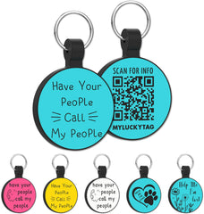 MYLUCKYTAG QR Code Silicone Pet ID Tag Dog Cat Tag, Online Pet Profile, Pet Location Alert Email, Digital Pet Tag, Quiet Dog Tag, Durable Pet ID, Dog Collar Tag, Engraved Pet Tag