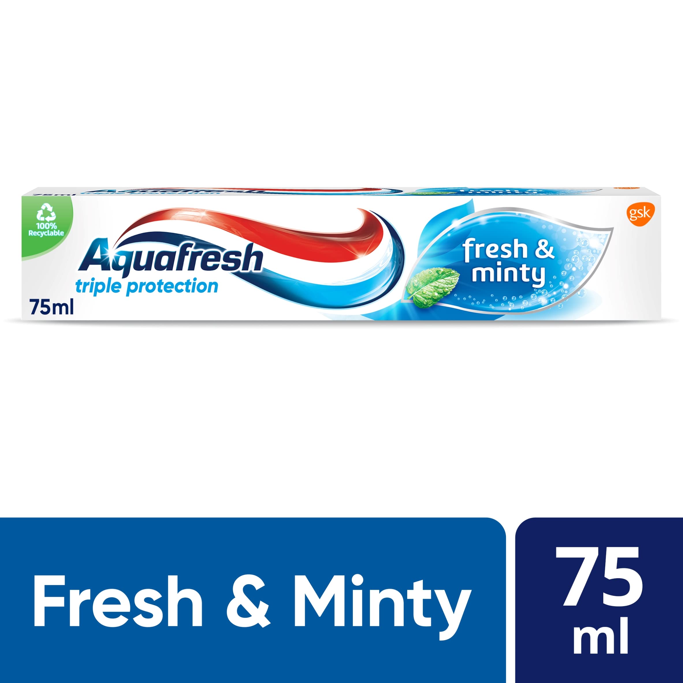 Aquafresh Toothpaste Triple Protection Fresh & Minty, 75 ml (Pack of 1)