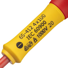 Stanley 0-65-412 Fat Max Screwdriver Insulated Slotted 4X100Mm-Red And Yellow