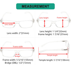 Eyekepper Mens Vintage Reading Glasses-5 Pack Clear Frame Glasses for Men Reading, Reader Eyeglasses Women