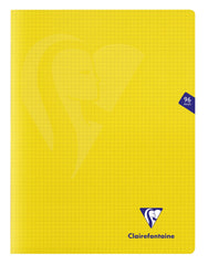 Clairefontaine - Ref 343362C - Mimeys Side Stapled Notebook (96 Pages) - A4and Size, Polypro Cover, 90gsm Brushed Vellum Paper, Squared Ruling - Yellow Cover