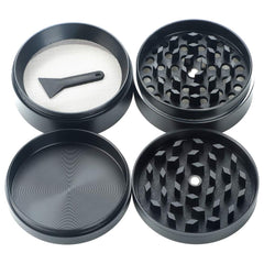 H&S Herb Grinder Metal 4 Piece 2.2 inches Pocket Grinder Spice Mini Crusher Mill with Pollen Catcher and Magnetic Lid