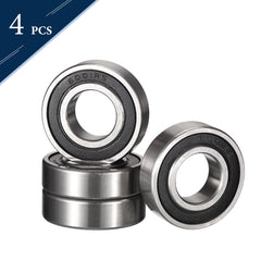 HiPicco 6000-2RS Deep Groove Ball Bearings, ID 10mm x OD 26mm x Width 8mm Double Rubber Sealed Ball Bearing Pre-Lubricated Chrome Steel Z2 Lever 4pcs