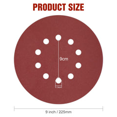 KONGMING 225mm sanding disc 10 Pcs 10 Hole Hook and Loop Grit P320 Sanding pads 9 inch sandpaper for Drywall Sander Long Neck Sander Sanding Giraffe