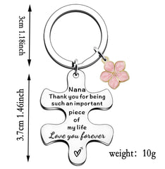 SDOFY Nana Gifts Nana Birthday Gifts Nana Mothers Day Christmas Gifts for Nana Keyring Keychain