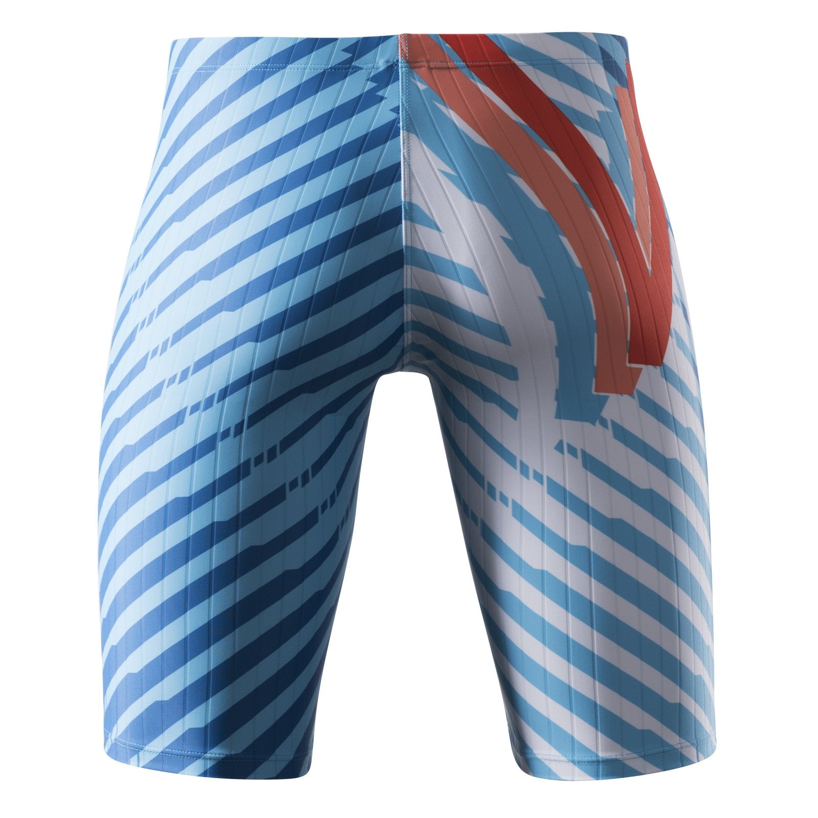 MY KILOMETRE Jammer Swimsuit Mens Solid Swim Jammers Endurance Long Racing Training Swimsuit Blue-L