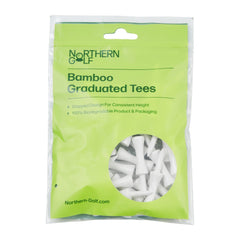 Northern Golf Graduated Bamboo Golf Tees (White 2 inches 30 Tees)