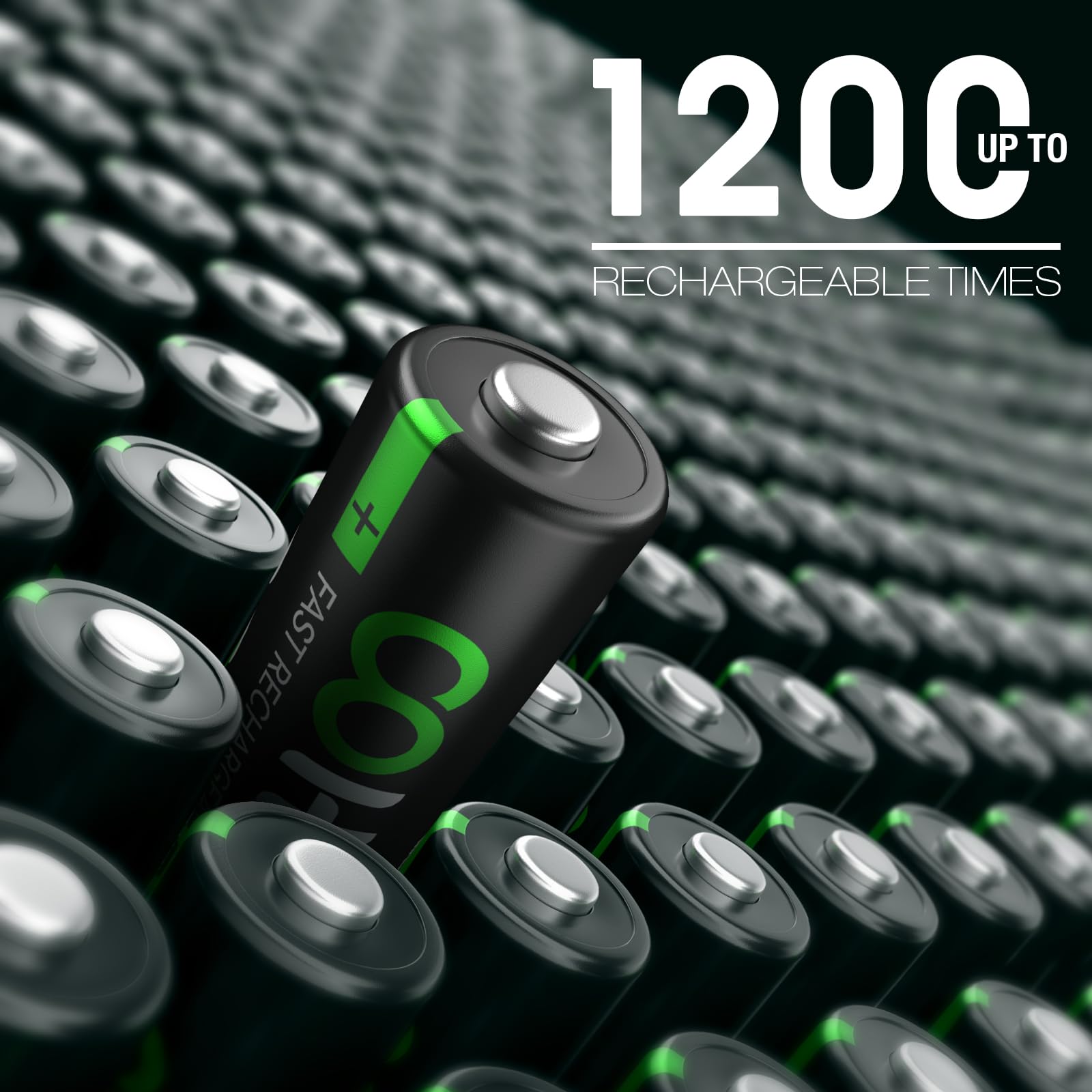 BATZONE 8 x AAA Rechargeable Batteries, Ni-MH 1100mAh High Capacity AAA Battery, 1200 Tech Ni-MH Batteries, Low Self-discharge 1.2V AAA, with 2 x Battery Protection Box