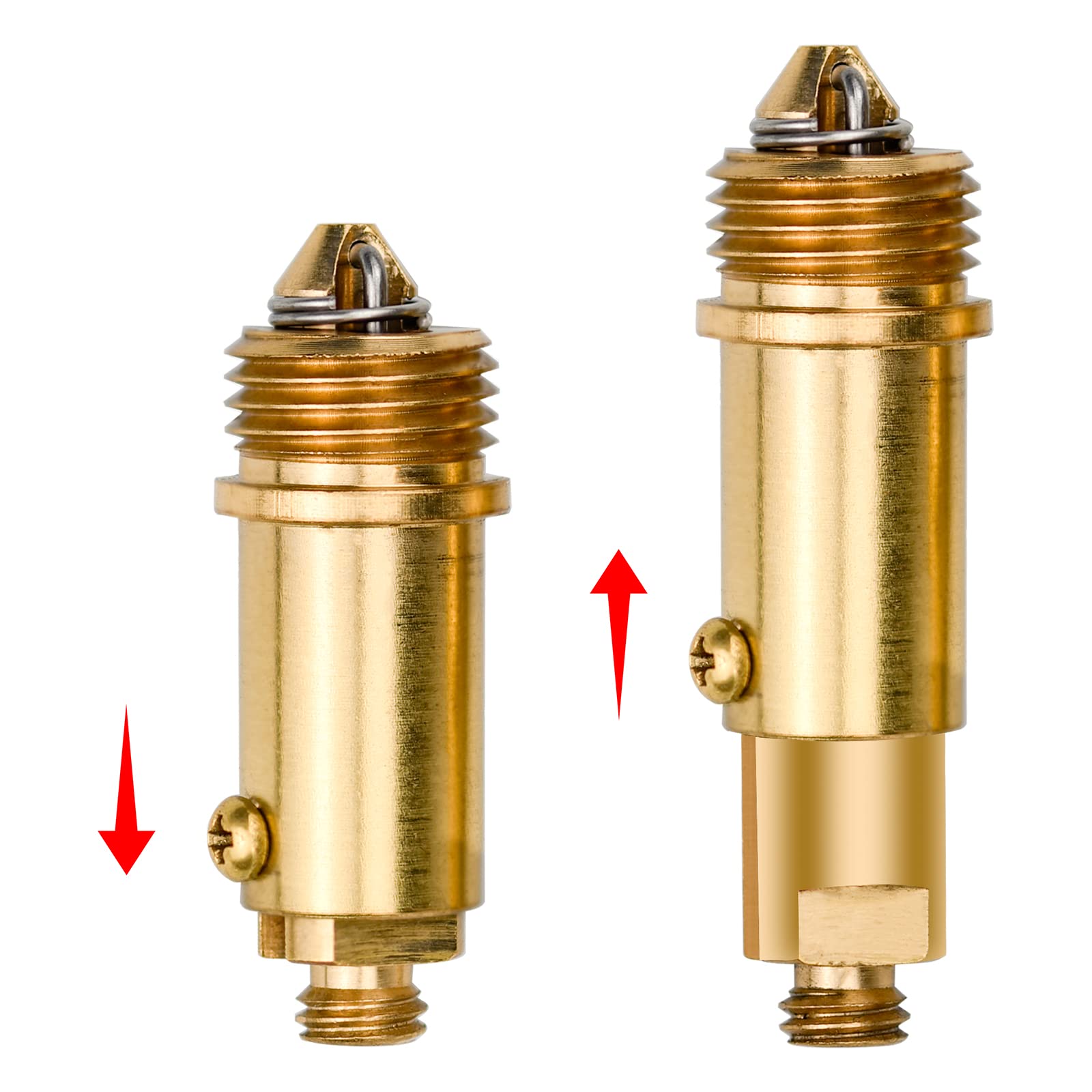 2 Pcs Replacement Sink Basin Bath Pop Up Click Clack Slotted Plug Bolt Assembly Internal Spring Brass Plug Bolt for Most Bathroom Bathtub Sink Drain Stopper