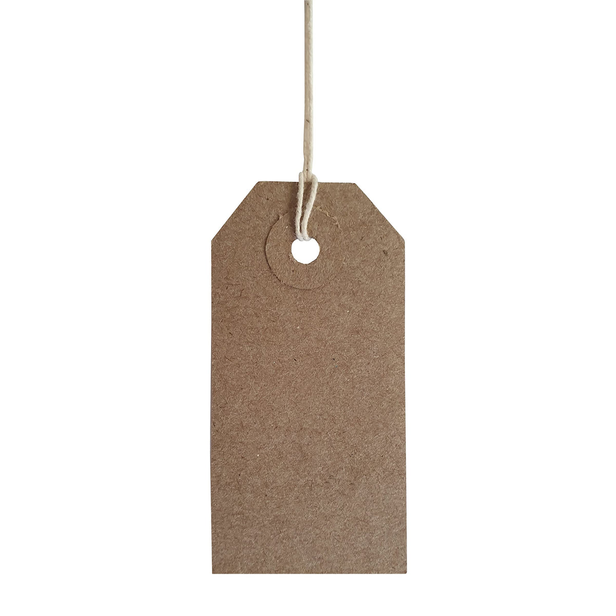 Swift Strung Tags Brown Reinforced Card Clothing Parcel Label String Hanging Gift Swing Tickets Kraft Hang Price Labelling 70mm x 35mm (Pack of 100)