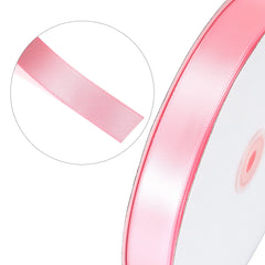 GCQQ 20mm Pink Satin Ribbon, 100Yards/92m Pink Ribbons for Gift Wrapping, Thick Satin Ribbon for Wedding, Satin Ribbons for Gift Wrapping, Sewing, Crafting, Hair Bows and Cake Decoration