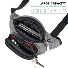 MAVHVAM Bumbags for Ladies Fanny Packs for Men Running Bag with Zipper Fashion Waist Packs Chest Cross Body Sling Bag Bum Bags for Hip Workout Travel Hiking Cycling Casual Dark Gray