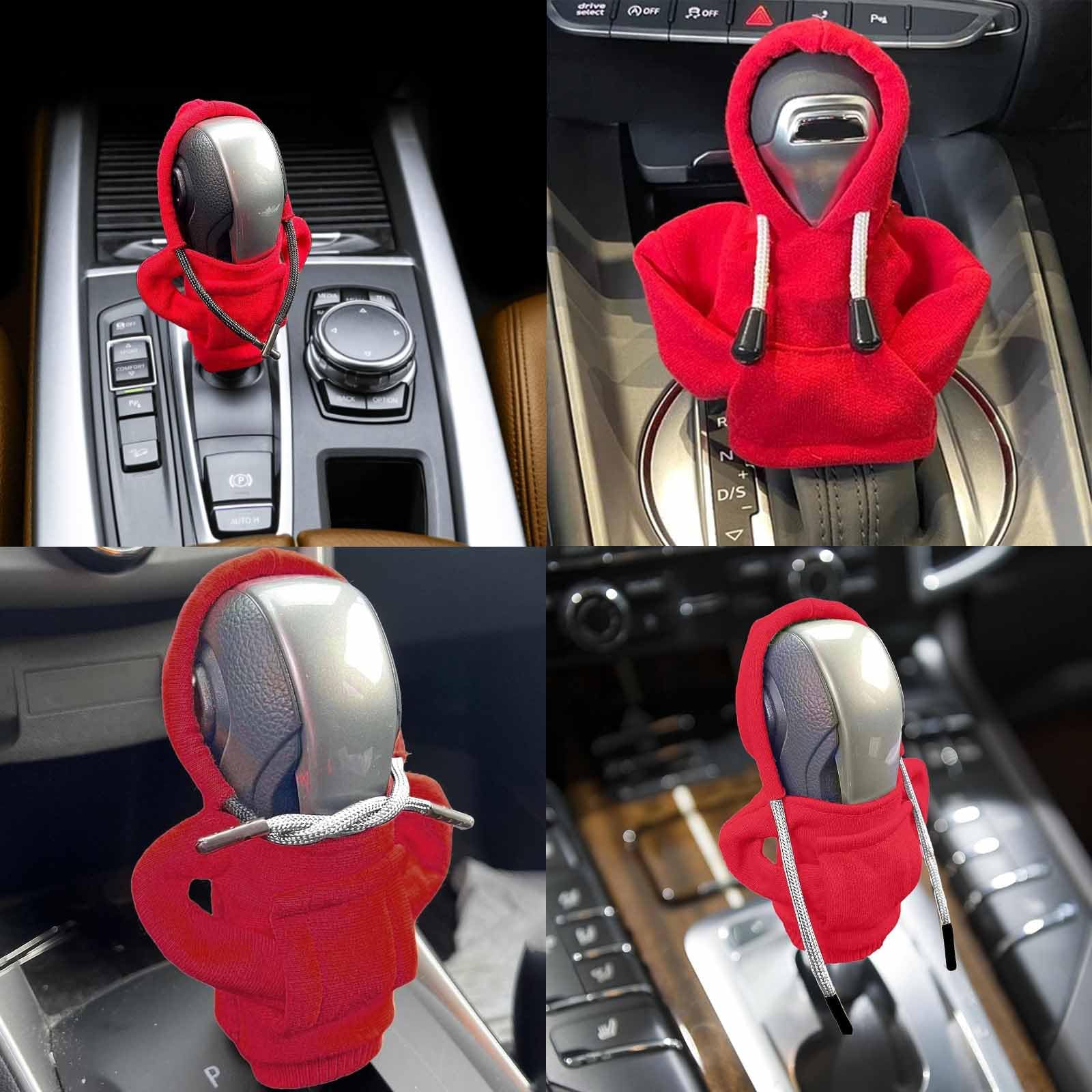 Shift Knob Hoodie for Car,Gear Stick Cover Car Gear Shift Knob Cover,Gear Stick Hoodie Sweater Design Stick Shift Cover,Gearstick Hoodie Car Gear Handle Cover Car Decoration Hoodie Gear Stick Cover