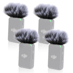 YOUSHARES Mic Wind Muff for DJI Mic - 4 Packs DJI Mic Windscreen, Mic Windshield Furry Cover Compatible with DJI Wireless Lavalier Microphone for Record Interview