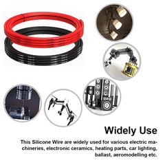 TUOFENG 1.3mm²Electrical Wire, 16 AWG Silicone Wire Hook Up Wire Cable 3 m [1.5 m Black and 1.5 m Red] - Soft and Flexible 252 Strands 0.08mm of Tinned Copper Wire High Temperature Resistance