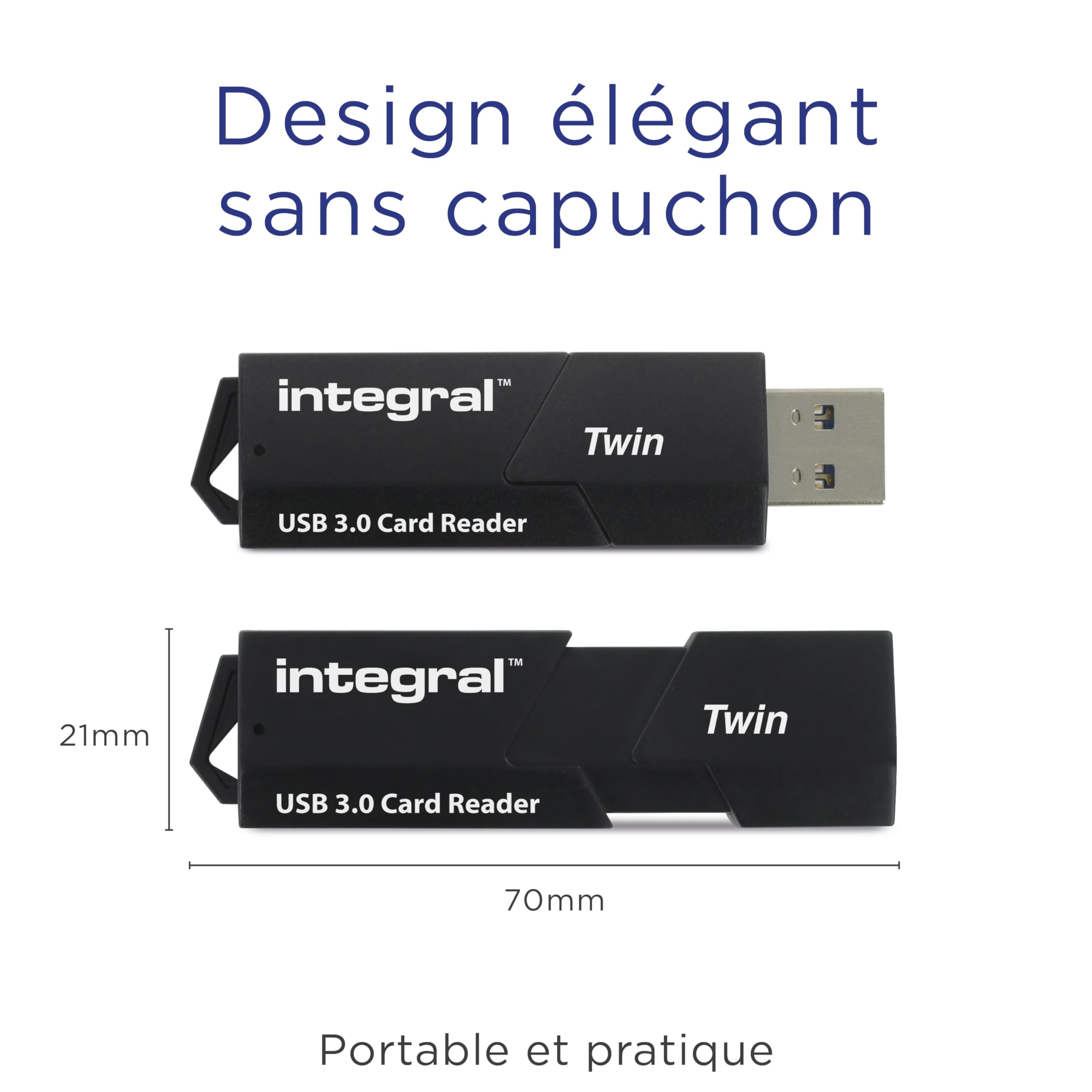 Integral Dual-Slot Micro SD & SD USB3.0 Memory Card Reader Adapter - Super fast file transfer and Compatible with High Speed UHS-I interface: SDHC, SDXC, microSDHC & microSDXC UHS-I U1 & U3