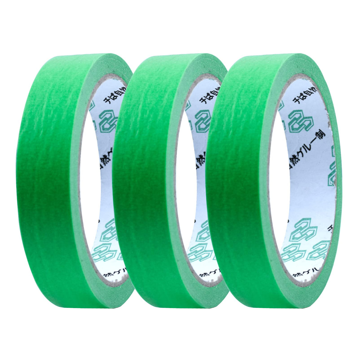 3 Rolls Low Tack Masking Tape, Writable Masking Tape Green Painters Tape Decorators Tape Low Tack Tape Professional Grade Painting Tape for Renovation Work, Indoor Painting Decorating (20mm x 20m)